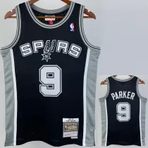 2002/2003 SA Spurs PARKER #9 Black Retro Top Quality Hot Pressing NBA Jersey