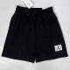 24/25 Black Flying Man Logo Black Cotton shorts(001、黑飞人标、全棉)