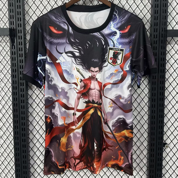 25/26 Japan Nezha Grey Black Fans  Soccer Jersey