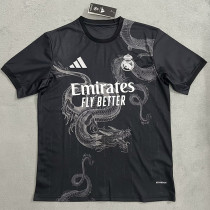 24/25 RMA  Black ( White Dragon )Special Edition  Fans Soccer Jersey
