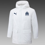 24/25 Marseille White Hooded Cotton Coat G247黑色队标