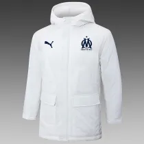 24/25 Marseille White Hooded Cotton Coat G247黑色队标
