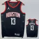 23/24 Rockets HARDEN #13 Black Top Quality Hot Pressing NBA Jersey (Trapeze Edition)飞人版