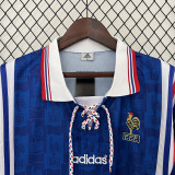 1996 France Home Retro Soccer Jersey(带欧杯臂章）