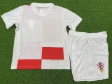 24/25 Croatia Home  Kids Player Version Soccer Jersey(童装球员）