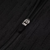 24/25 France Black Kids Half Pull Tracksuit (半拉链\童装)