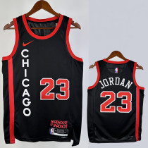 23/24 BULLS JORDAN #23 Black City Edition Top Quality Hot Pressing NBA Jersey
