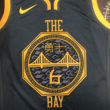 2018 WARRIORS YOUNG #6 Black Gray Top Quality Hot Pressing NBA Jersey