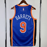 23/24 KNICKS BARRETT #9 Blue City Edition Top Quality Hot Pressing NBA Jersey