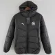 24/25 Marseille Black Hooded Cotton Coat连帽棉衣