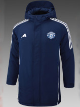 24/25 Man Utd Royal Blue Hooded Cotton Coat 宝蓝连帽棉衣