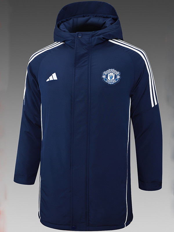 24/25 Man Utd Royal Blue Hooded Cotton Coat 宝蓝连帽棉衣