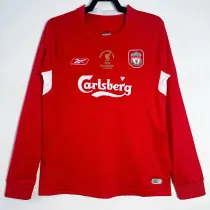 2004/2005 LIV Home  Long Sleeve Retro Soccer Jersey