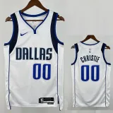 Dallas Mavericks CHRISTIE #00 White Top Quality Hot Pressing NBA Jersey