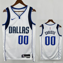 Dallas Mavericks CHRISTIE #00 White Top Quality Hot Pressing NBA Jersey