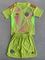 24/25 Scotland Green Goalkeeper Kids Soccer Jersey