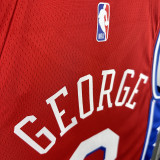 22/23 76ERS GEORGE  # 8 Red Flying Man Top Quality Hot Pressing NBA Jersey飞人版