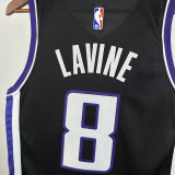 23/24 KINGS LAVINT # 8 Black Away  Top Quality Hot Pressing  Retro NBA Jersey