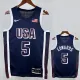 2024 Olympic Game USA EDWARDS # 5 Blue Basketball Jersey