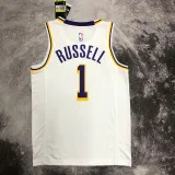 LAKERS RUSSELL #1 White Top Quality Hot Pressing NBA Jersey(圆领)