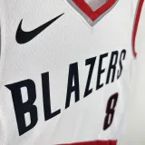 22/23 Trail Blazers AFIDIA #8 White City Edition Top Quality Hot Pressing NBA Jersey