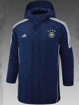 24/25 Germany Royal Blue Hooded Cotton Coat 连帽棉衣