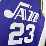 23/24 JAZZ MARKKANEN #23 purple Top Quality Top Quality Hot Pressing NBA Jersey (Retro Logo)