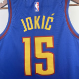 22/23 Nuggets JOKIC #15 Blue Top Quality Hot Pressing NBA Jersey (Trapeze Edition) 飞人版