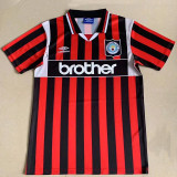 1994/1996 Man City Away Red Retro Soccer Jersey