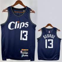 23/24 CLIPPERS GEORGE #23 Dark blue City Edition Top Quality Hot Pressing NBA Jersey