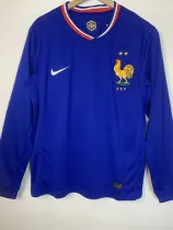 24/25 France Home Long Sleeve Fans Soccer Jersey