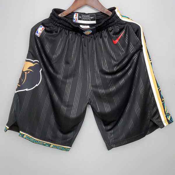 20/21 GRIZZLIES Black City Edition Top Quality NBA Pants (条纹)