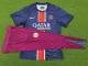 24/25 PSG Home Player Version Suit Soccer Jersey（Purple pants）紫裤