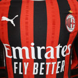 24/25 ACM Home  Player Version  Long  Soccer Jersey（长袖球员）