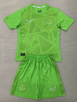 24/25 EVE Green Goalkeeper Kids Soccer Jersey(胸前无广告）