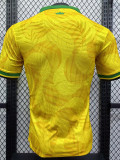 24/25 Brazil Yellow Wavy Pattern Special Edition  Player Version Soccer Jersey