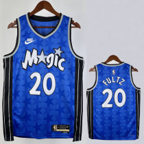 23/24 Magic FULTZ #20 Dark Blue Top Quality Hot Pressing NBA Jersey (Retro Logo)(V领)