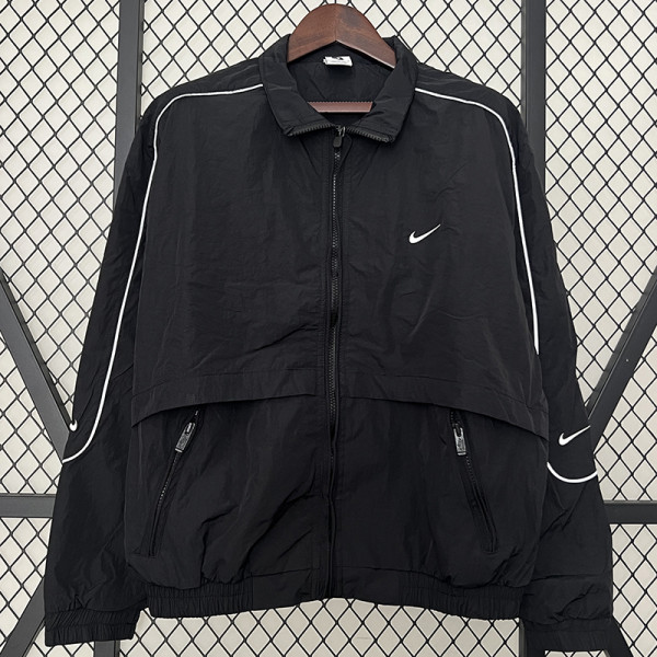 2024 New NK Black Windbreaker（黑色、白边线）