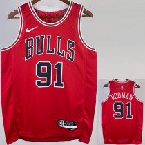22/23 BULLS RODMAN #91 Red Top Quality Hot Pressing NBA Jersey