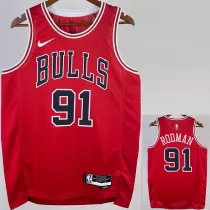 22/23 BULLS RODMAN #91 Red Top Quality Hot Pressing NBA Jersey