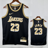 23/24 LAKERS JAMES # 23 Black Honor EditionTop Quality Hot Pressing NBA Jersey(荣耀版黑、圆领)