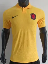 2025 Netherlands Yellow Player Version  Polo Shirt