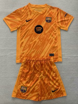24/25 BAR Orange Goalkeepe Kids Soccer Jersey