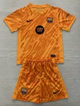 24/25 BAR Orange Goalkeepe Kids Soccer Jersey