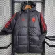 23/24 Spain Black Hooded Cotton Coat Red Edge (红色边) 棉衣