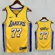 LAKERS DONCIC'#77 Yellow Top Quality Hot Pressing NBA Jersey(V领）