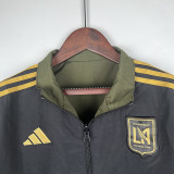 23/24 Los Angeles Black & Green Double Sided Windbreaker (双面风衣) 金色边