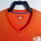 2014 Netherlands Home Retro Soccer Jersey(No Number、无带号）