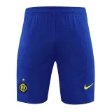 24/25 INT White # blue stripes Training Short Suit