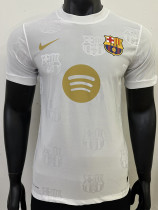 25/26 BAR White Team Logo Special Edition  Player Version Soccer Jersey